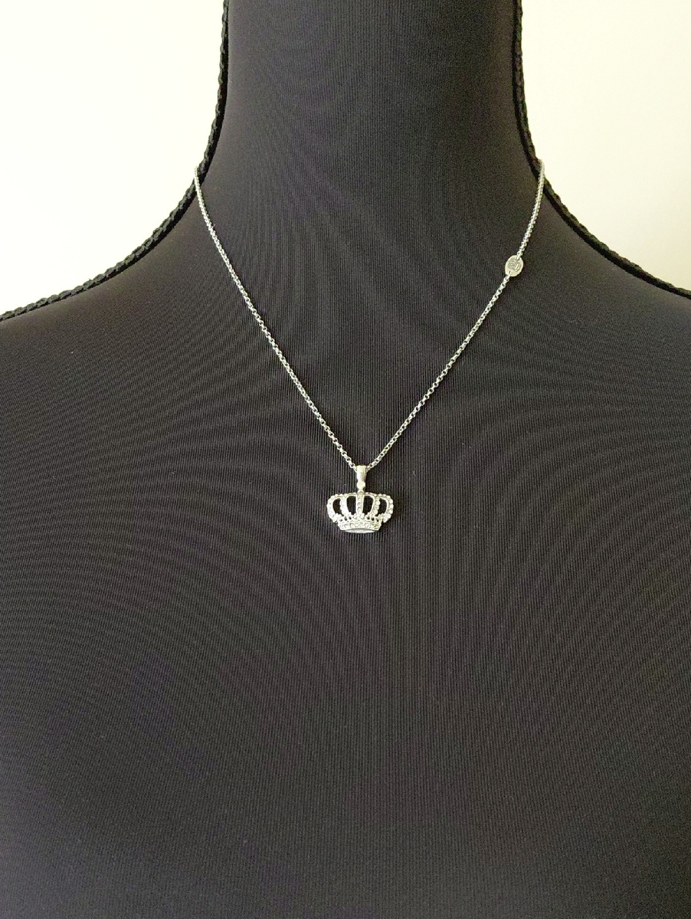 Juicy Couture Silver Crown Pendant Necklace - Women Jewelry